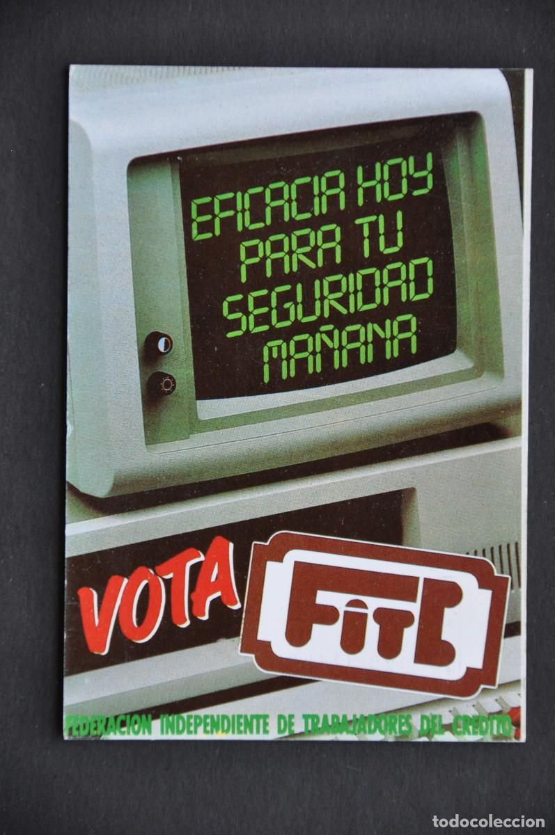 Coleccionismo calendarios: CALENDARIO - FITC 1987 (FEDERACI&Oacute;N INDEPENDIENTE DE TRABAJADORES DEL CR&Eacute;DITO)