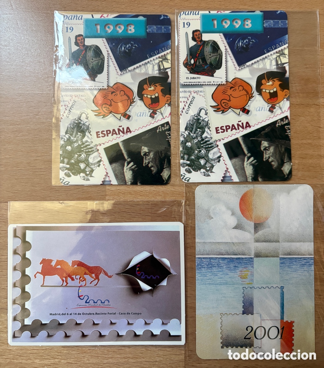Coleccionismo calendarios: Cal026-Lote 4 Calendarios de Bolsillo Correos Filatelia (1998 - 2001) - C&oacute;mics y Exposici&oacute;n 2000