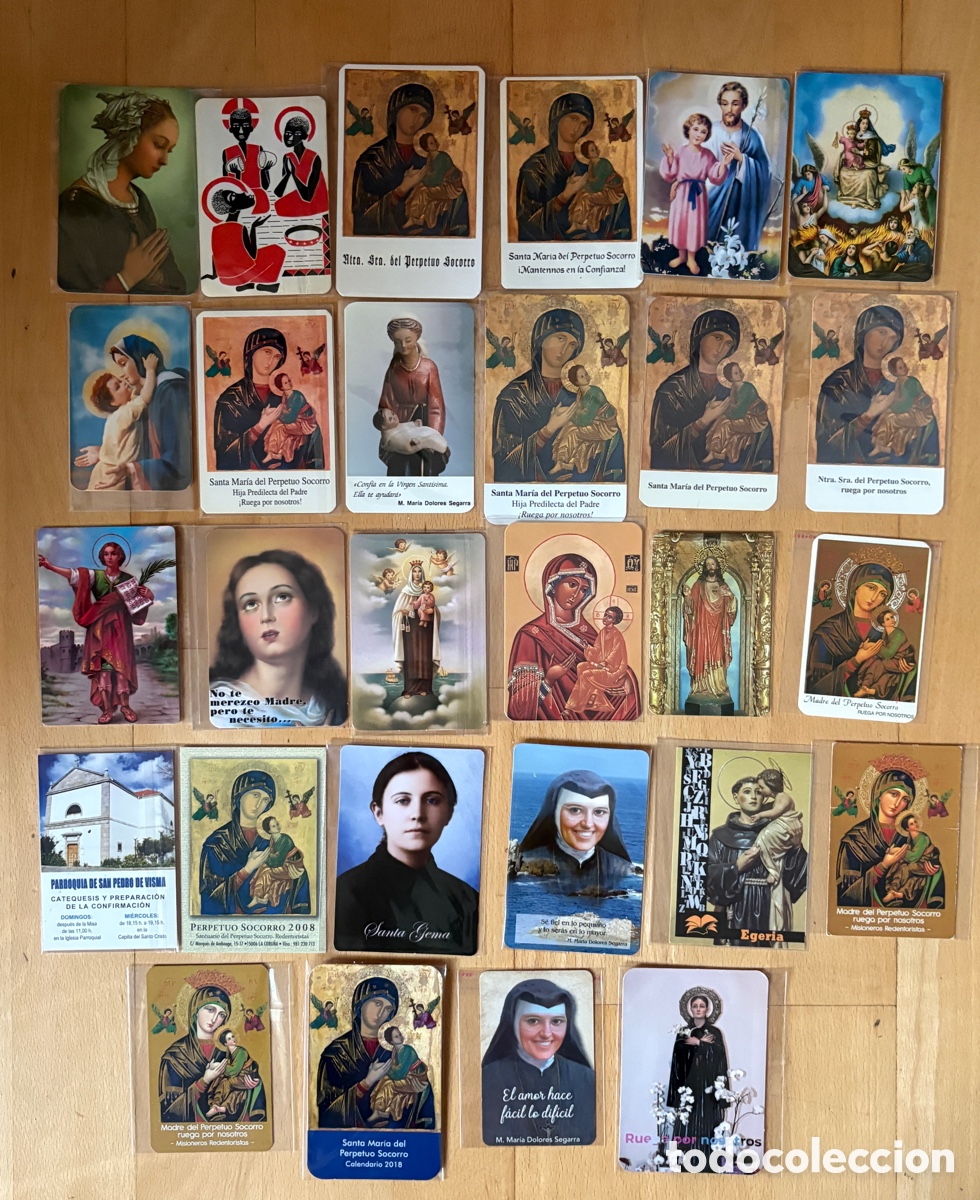 Coleccionismo calendarios: Cal031-Gran Lote 28 Calendarios de Bolsillo Tem&aacute;tica Religiosa (1990-2024)