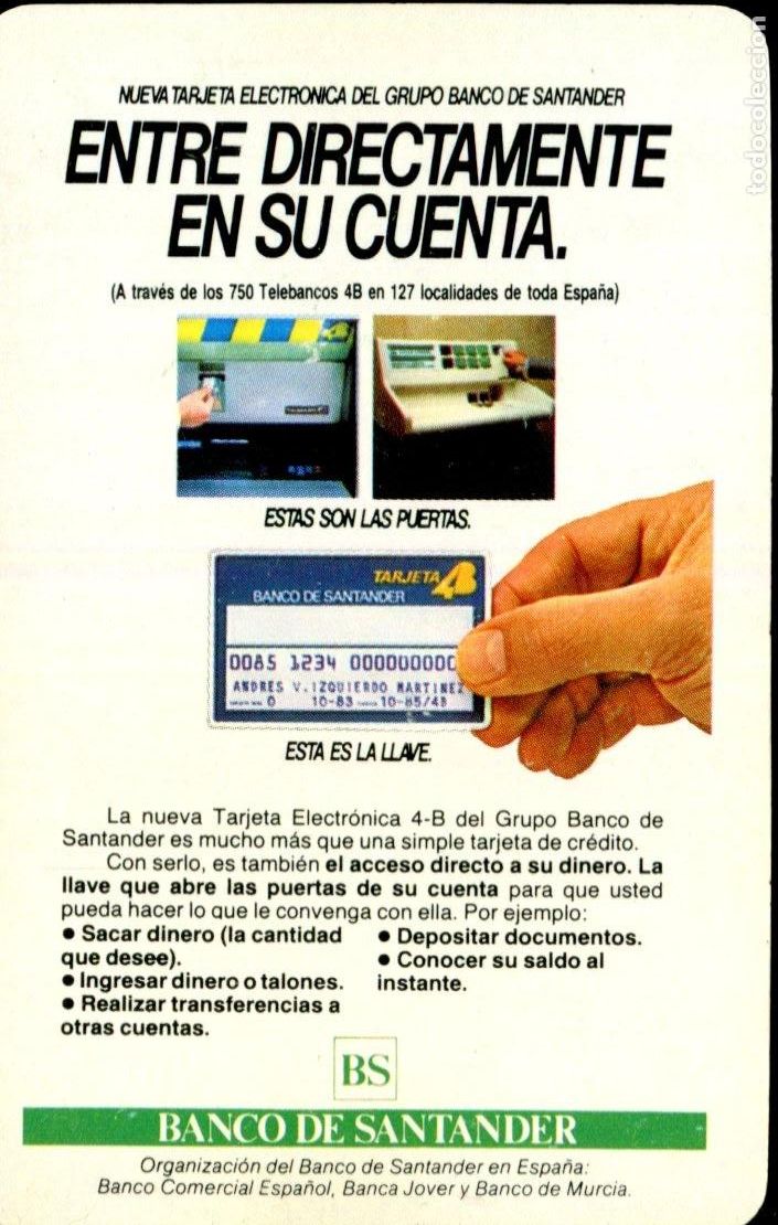 Coleccionismo calendarios: CALENDARIO DE BOLSILLO FOURNIER A&Ntilde;O 1985 - BANCO DE SANTANDER