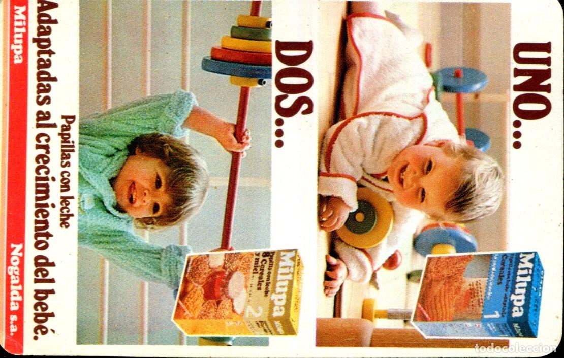 Coleccionismo calendarios: CALENDARIO DE BOLSILLO. H. Fournier. MILUPA - NOGALDA, S.A. PAPILLAS CON LECHE. A&ntilde;o 1985.