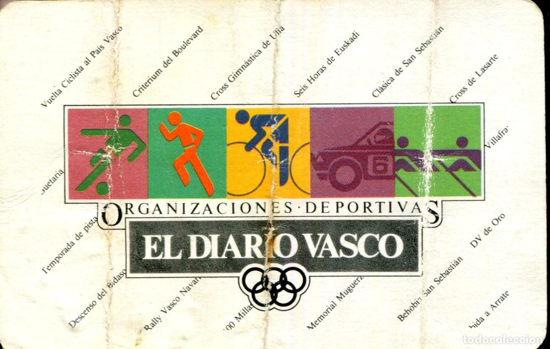 Collectables Calendars: CALENDARIO BOLSILLO - A&Ntilde;O 1985 - DIARIO VASCO - FOURNIER - PERI&Oacute;DICO Defectuoso