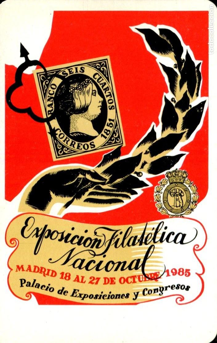 Collectables Calendars: CALENDARIO FOURNIER. EXPOSICION FILATELICA NACIONAL. 1985