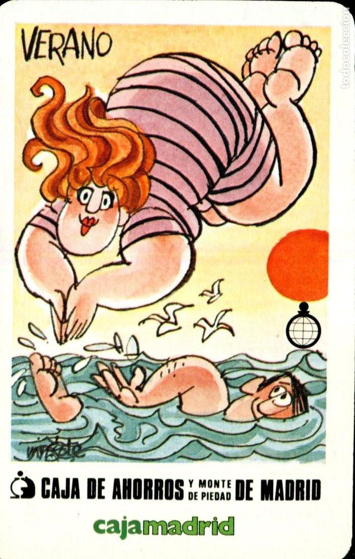 Coleccionismo calendarios: CALENDARIO FOURNIER CAJA DE AHORROS Y MONTE DE PIEDAD DE MADRID. MINGOTE A&Ntilde;O 1985 VERANO