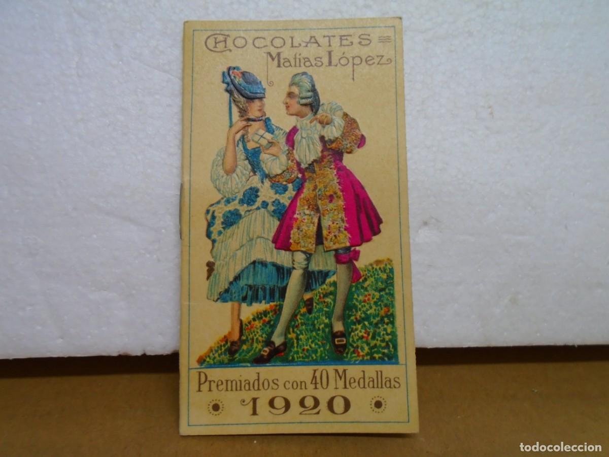 Coleccionismo calendarios: MADRID.CHOCOLATES&rdquo;MATIAS LOPEZ&rdquo;.MAGNIFICO ALMANAQUE/CALENDARIO PARA 1920.VER FOTOS.