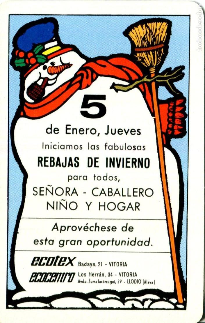 Coleccionismo calendarios: CALENDARIO FOURNIER. ECOTEX ECOCENTRO. 1984.