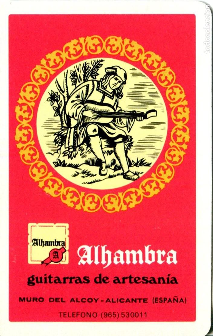 Coleccionismo calendarios: CALENDARIO BOLSILLO FOURNIER GUITARRAS DE ARTESANIA ALHAMBRA - A&Ntilde;O 1984