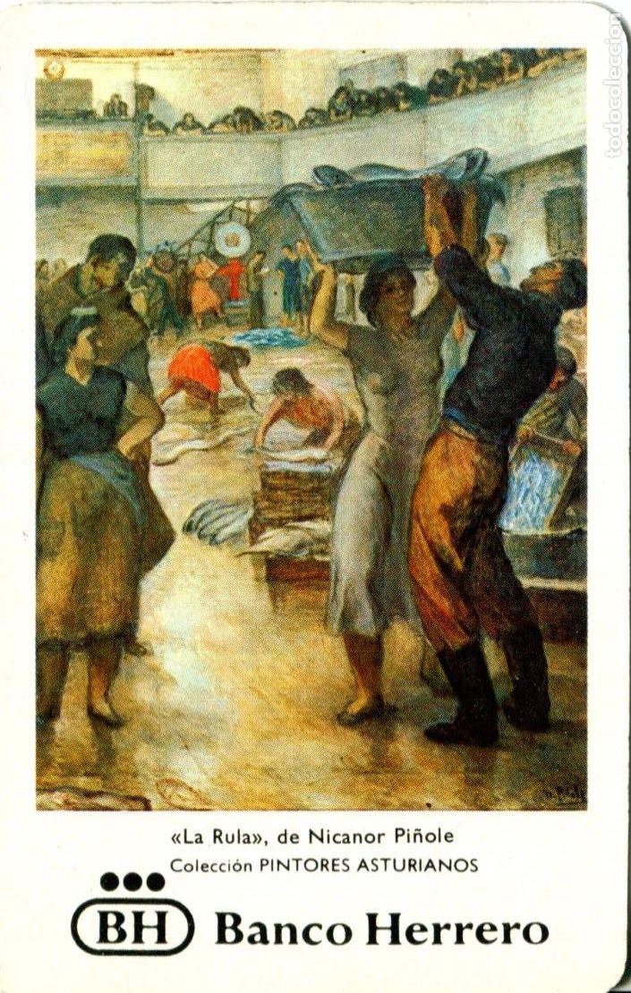Coleccionismo calendarios: CALENDARIO FOURNIER. BANCO HERRERO. A&Ntilde;O 1984 Pintores Asturianos