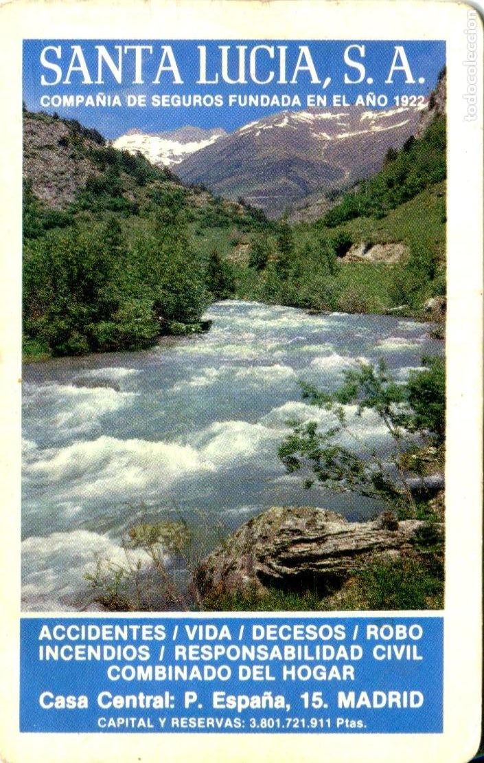 Coleccionismo calendarios: CALENDARIO DE BOLSILLO - SANTA LUCIA - 1983 - NO FOURNIER -
