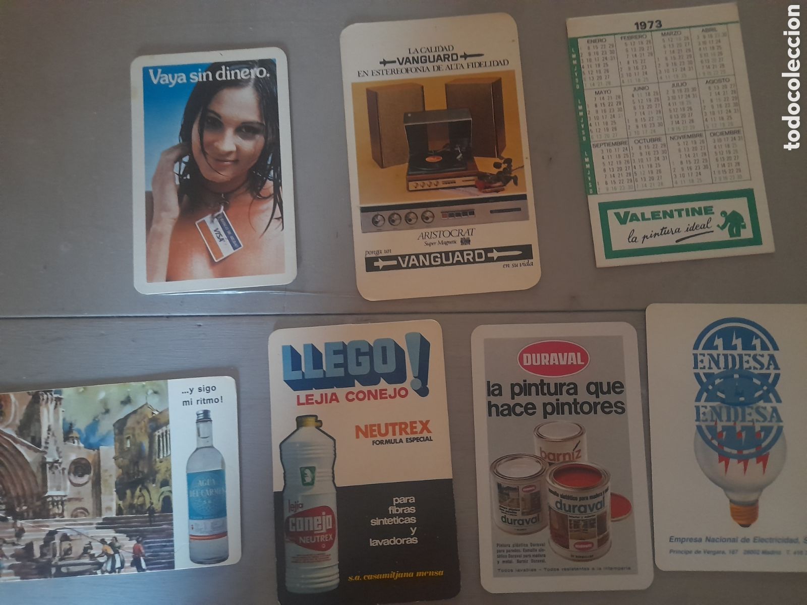 Coleccionismo calendarios: Publicidad espa&ntilde;ola 70