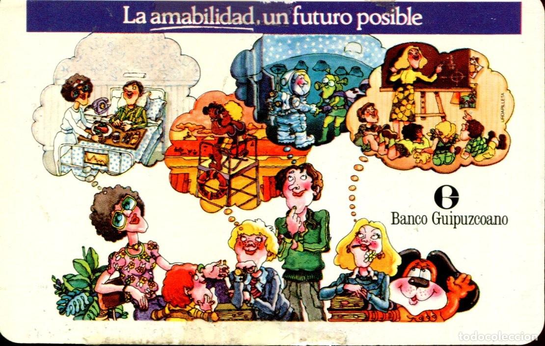 Coleccionismo calendarios: CALENDARIO - HERACLIO FOURNIER - BANCO GUIPUZCOANO - LA AMABILIDAD, UN FUTURO POSIBLE - 1981