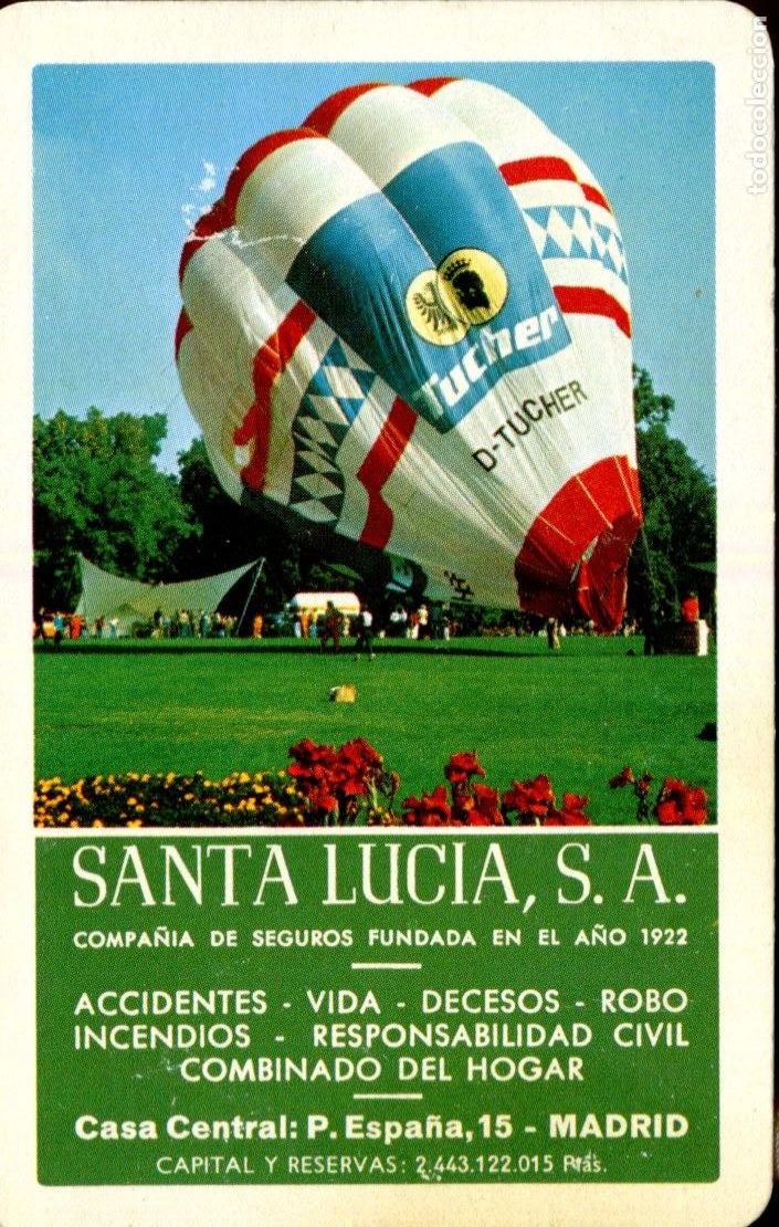 Sammeln von Kalendern: CALENDARIO DE BOLSILLO FOURNIER A&Ntilde;O 1981 - SEGUROS SANTA LUCIA GLOBOS