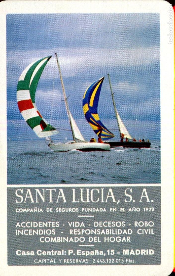 Sammeln von Kalendern: CALENDARIO DE BOLSILLO FOURNIER A&Ntilde;O 1981 - SEGUROS SANTA LUCIA VELEROS