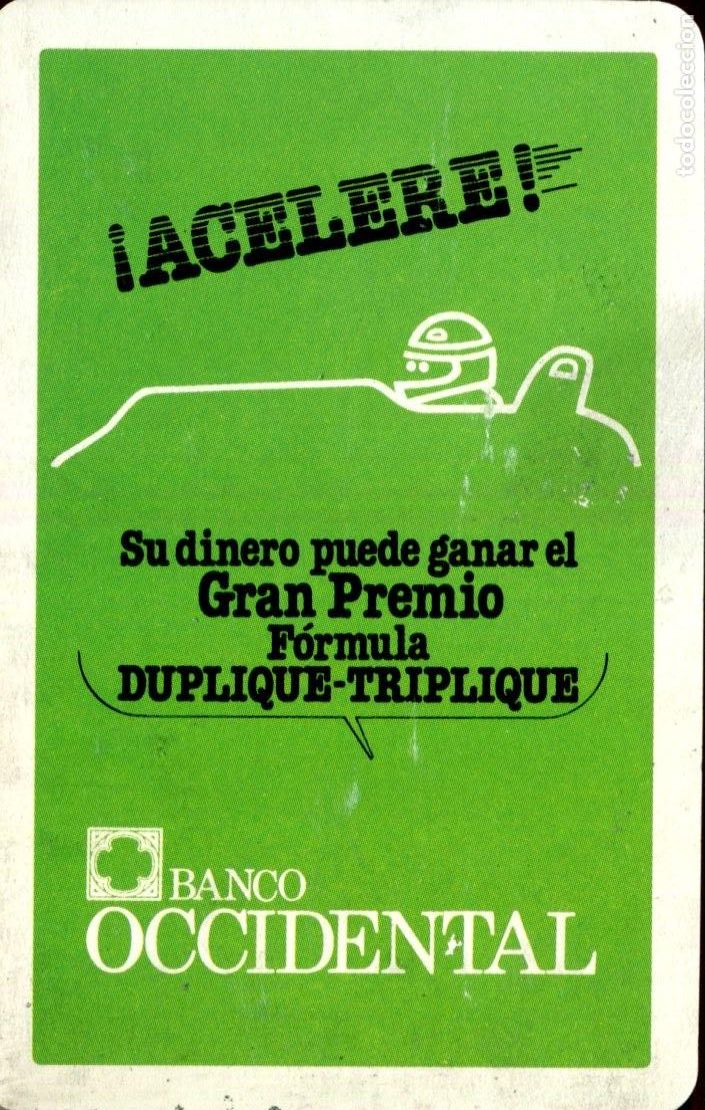 Sammeln von Kalendern: FOURNIER CALENDARIO DE BOLSILLO BANCO OCCIDENTAL 1981 ACELERE
