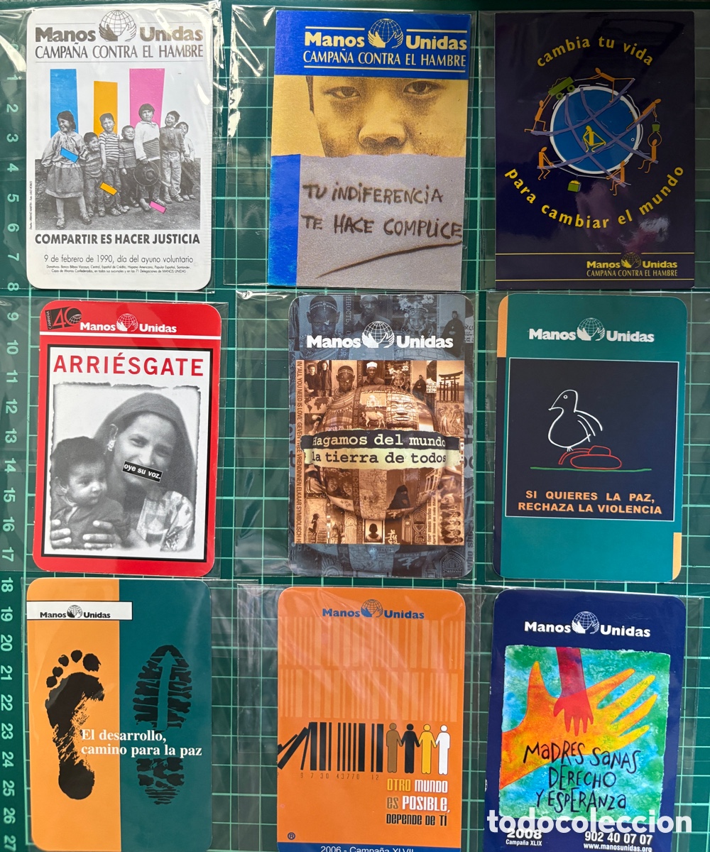 Coleccionismo calendarios: Cal037-Lote de 9 Calendarios de Bolsillo Manos Unidas (1990 - 2008)