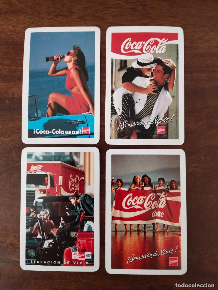 Coleccionismo calendarios: 4 Fournier Coca Cola. 1989, 1991, 1992 y 1993. Buen estado.