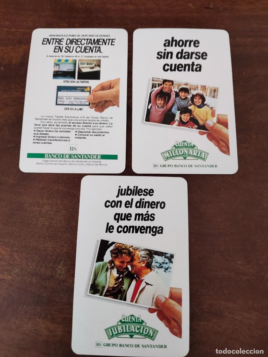 Coleccionismo calendarios: 3 Fournier Banco de Santander. 1985. Buen estado.