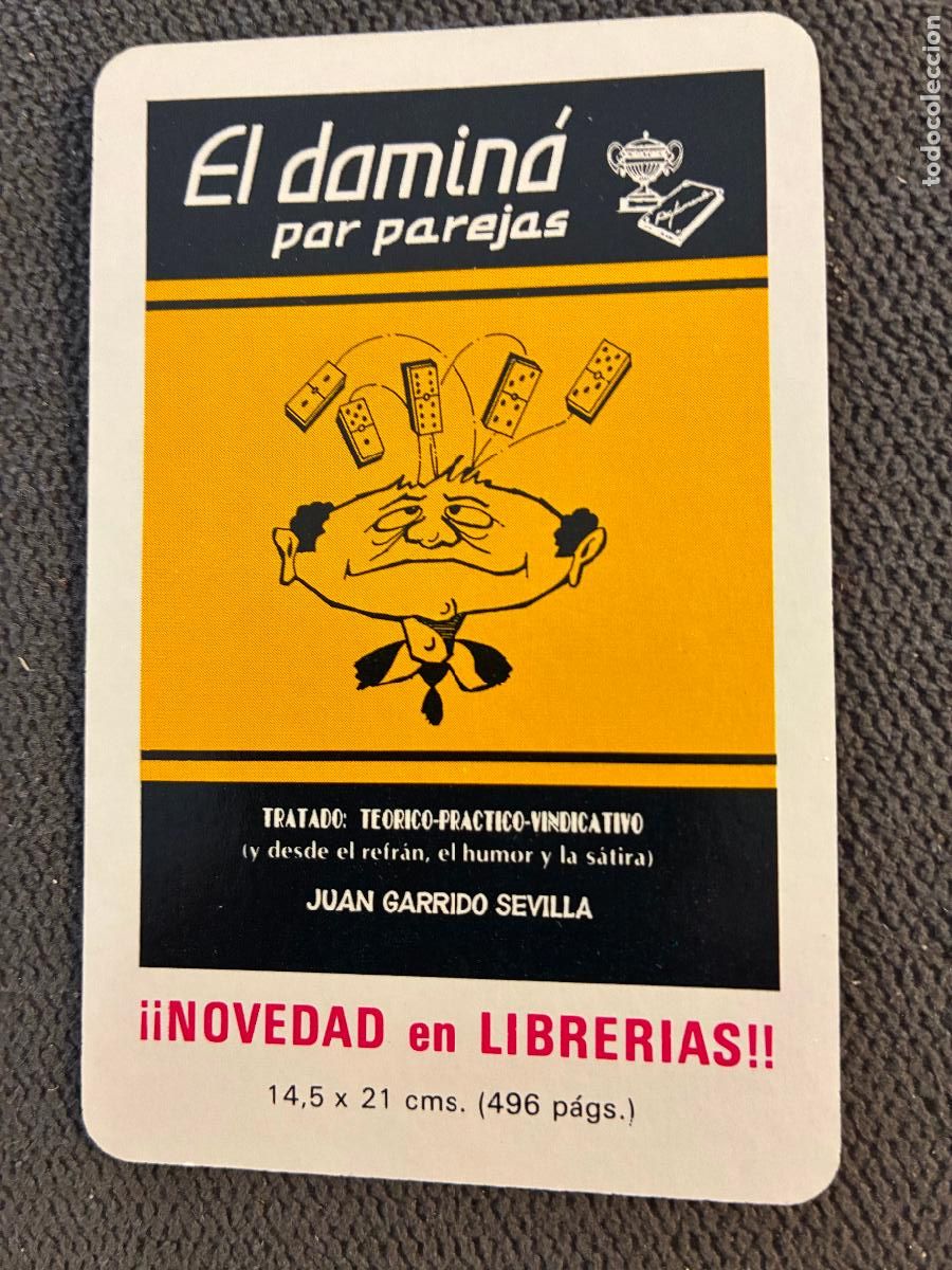 Coleccionismo calendarios: Calendario almanaque bolsillo Heraclio Fournier a&ntilde;o 1990 Albacete el domin&oacute; por parejas Juan Garrido