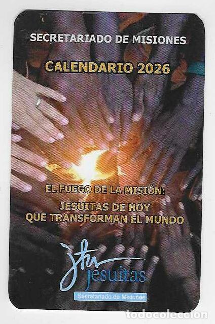 Coleccionismo calendarios: CALENDARIO DE BOLSILLO A&Ntilde;O 2026 SECRETARIADO DE MISIONES - JESUITAS - VER FOTO REVERSO