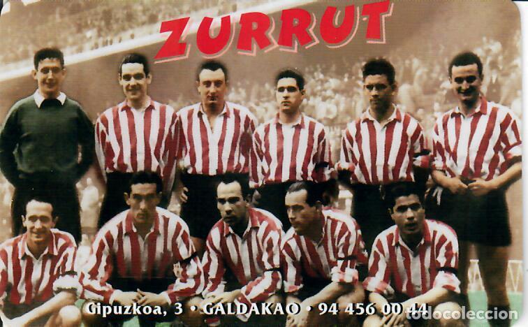 Coleccionismo calendarios: CALENDARIO DE PUBLICIDAD F&Uacute;TBOL - A&Ntilde;O 2001 - ZURRUT - ATHLETIC CLUB DE BILBAO