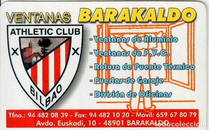 Coleccionismo calendarios: CALENDARIO DE PUBLICIDAD F&Uacute;TBOL - A&Ntilde;O 2001 - VENTANAS BARACALDO - ATHLETIC CLUB DE BILBAO
