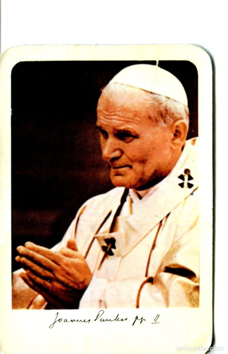 Coleccionismo calendarios: Calendario de publicidad Juan Pablo II, ej&eacute;rcito azul de F&aacute;tima a&ntilde;o 1984