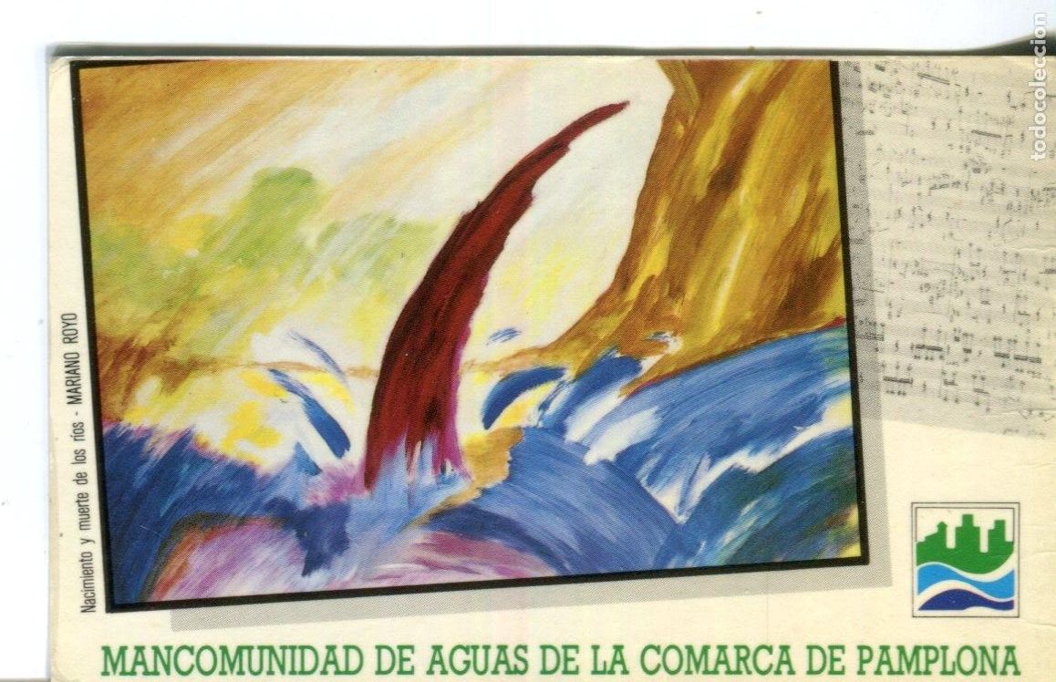 Coleccionismo calendarios: CALENDARIO MANCOMUNIDAD DE AGUAS DE LA COMARCA DE PAMPLONA A&Ntilde;O 1986 Pintura