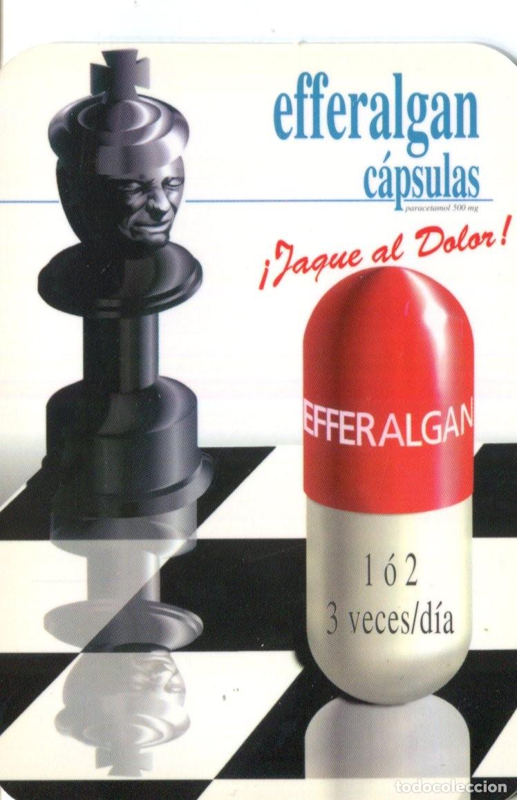 Coleccionismo calendarios: Calendario de publicidad, medicamentos, farmacia, efferalgan capsulas a&ntilde;o 1995 Ajedrez