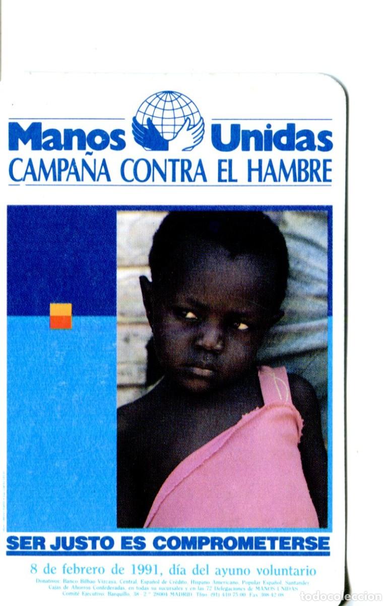 Collectionnisme Calendriers: CALENDARIO BOLSILLO - A&Ntilde;O 1991 - MANOS UNIDAS - Campa&ntilde;a contra el Hambre