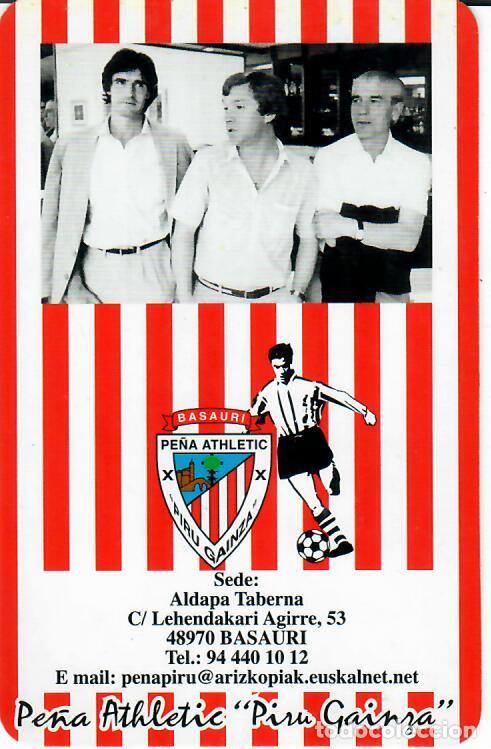 Coleccionismo calendarios: CALENDARIO DE PUBLICIDAD F&Uacute;TBOL - A&Ntilde;O 2001 - PE&Ntilde;A PIRU GAINZA ATHLETIC DE BILBAO