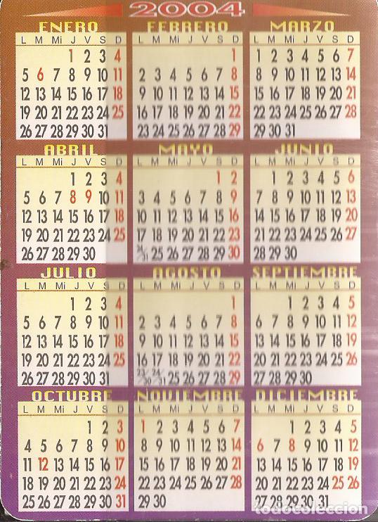 Colecionismo Calend&aacute;rios: CALENDARIO SERIE A&Ntilde;O 2004 SERIE B.O. 695