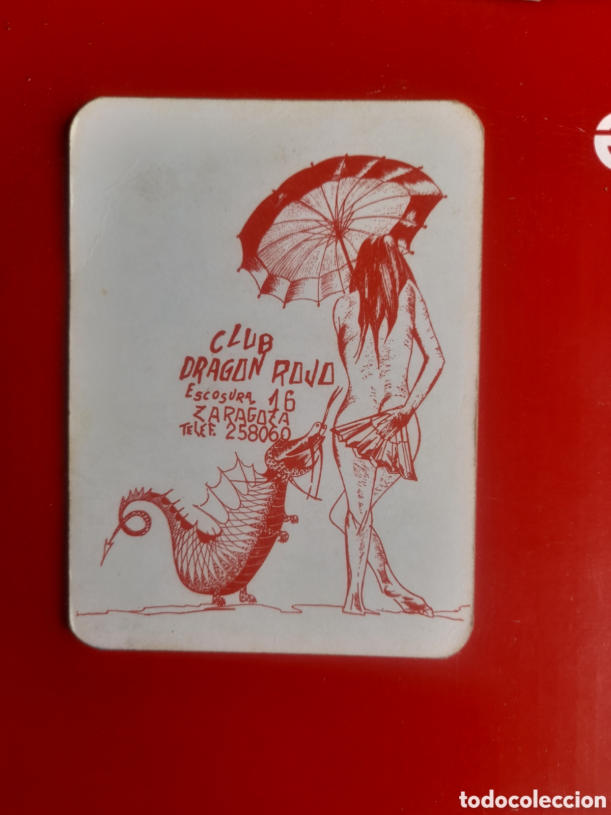 Coleccionismo calendarios: Calendario de Bolsillo 1973 - CLUB DRAG&Oacute;N ROJO Zaragoza - Ilustraci&oacute;n C&oacute;mic Vintage