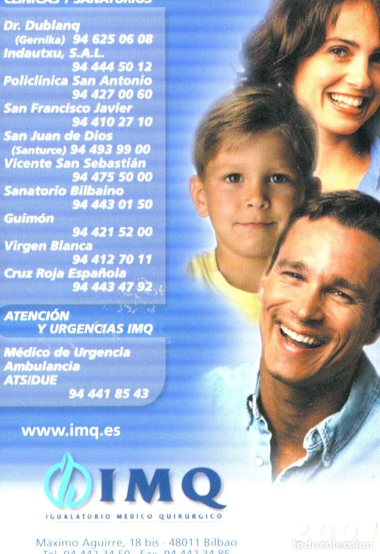 Coleccionismo calendarios: CALENDARIO 2001 MEDICINA - IMQ - IGUALATORIO SEGURO MEDICO QUIRURQUIJO- BILBAO