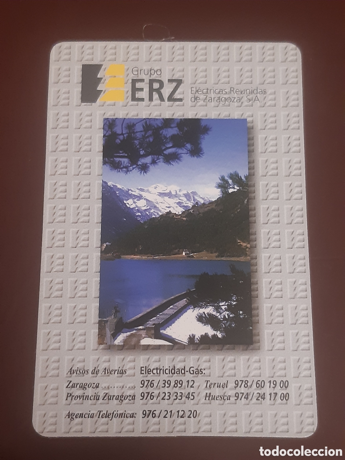 Coleccionismo calendarios: Calendario ERZ electricidad 1996