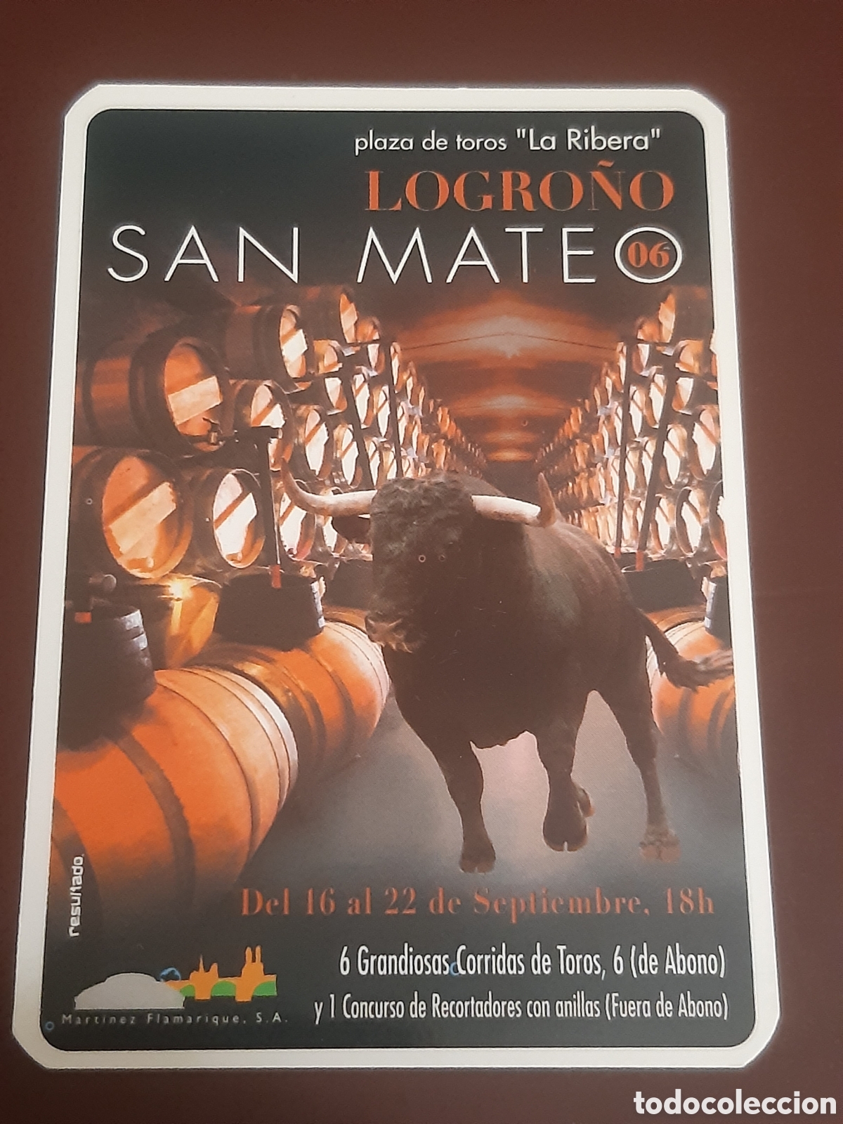Coleccionismo calendarios: Calendario toros San Mateo Logro&ntilde;o 2007