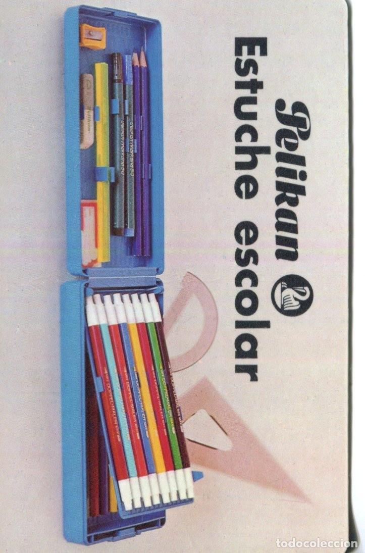 Coleccionismo calendarios: Calendario bolsillo - PELIKAN - ESTUCHE ESCOLAR - A&ntilde;o 1984