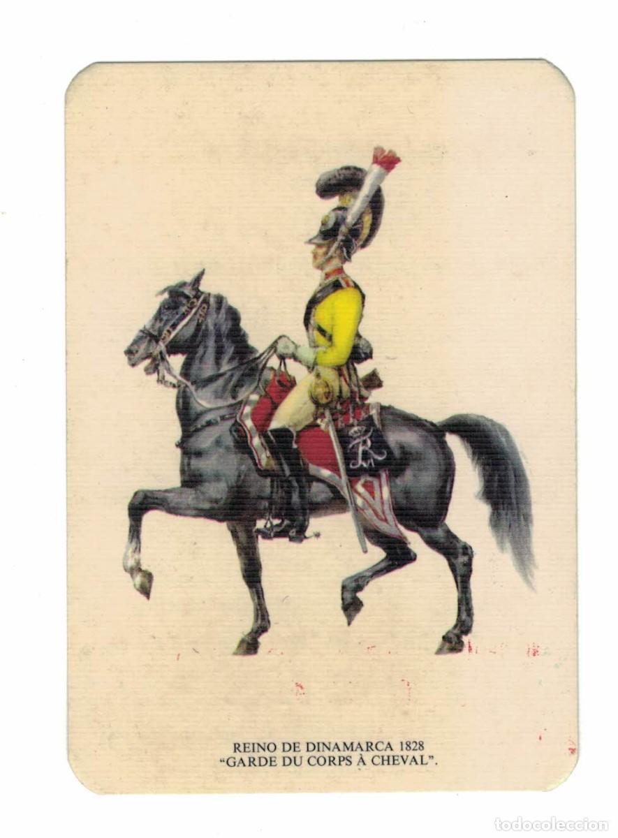 Coleccionismo calendarios: Calendario 1973 Establecimientos DOLS Castell&oacute;n &ndash; Reino de Dinamarca 1828 Garde du Corps &agrave; Cheval