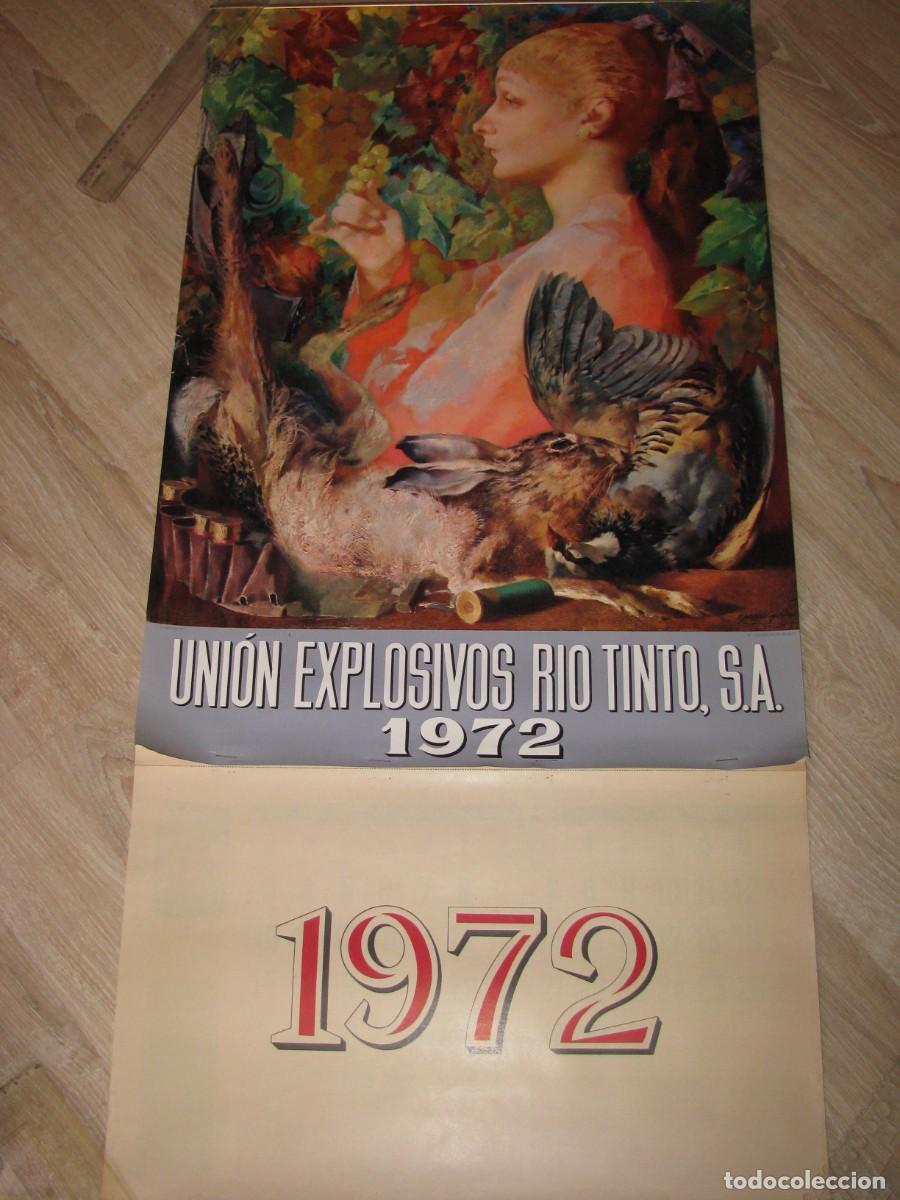 Coleccionismo calendarios: CALENDARIO DE PARED. UNION EXPLOSIVOS RIO TINTO S. A. 1972. 106X51 CM. TIENE DESPERFECTOS.