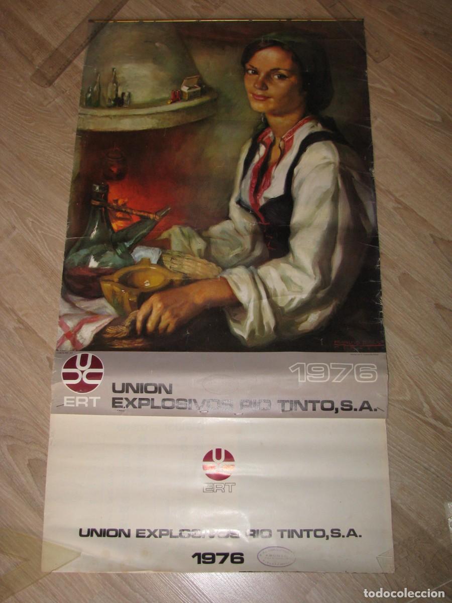 Coleccionismo calendarios: CALENDARIO DE PARED. UNION EXPLOSIVOS RIO TINTO S. A. 1976. 95X51 CM. DESPERFECTOS.