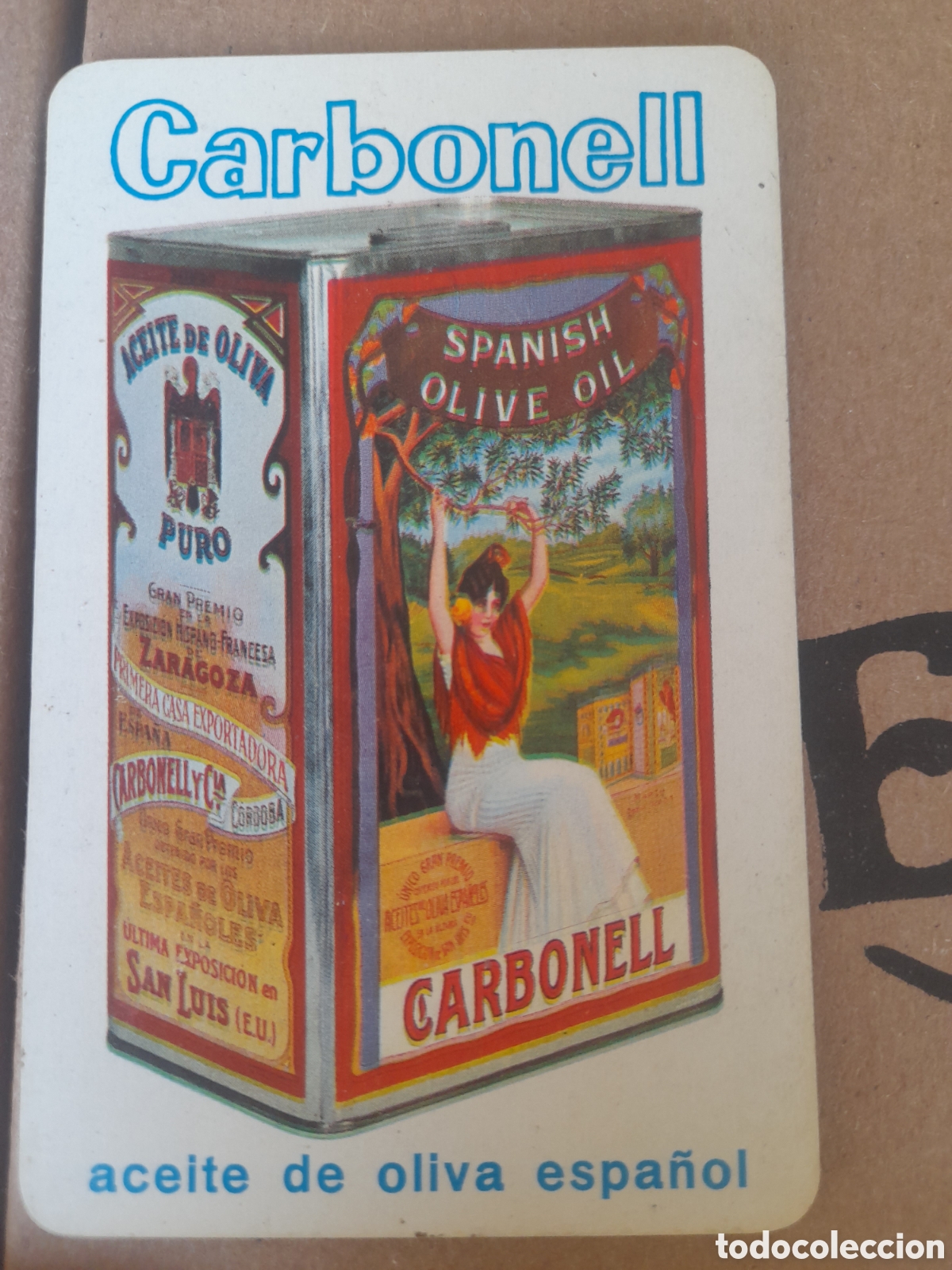 Coleccionismo calendarios: Calendario de bolsillo Fournier 1966 Aceite Carbonell Publicidad Vintage&rdquo;