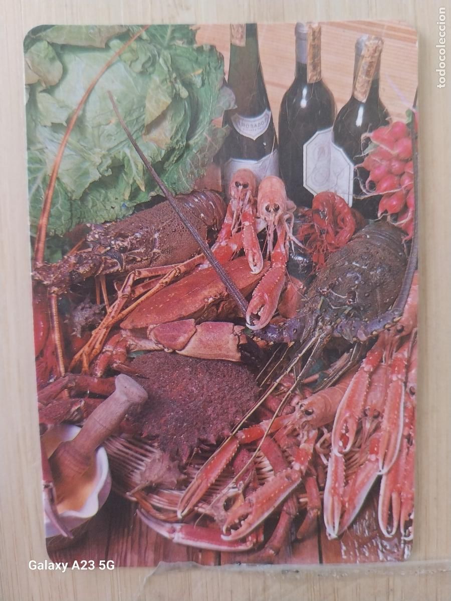 Coleccionismo calendarios: BODEGON VINO MARISCO CALENDARIO 1987 PROMOCIONAL PESCADERIA CA&Ntilde;UETO PIRONCELY