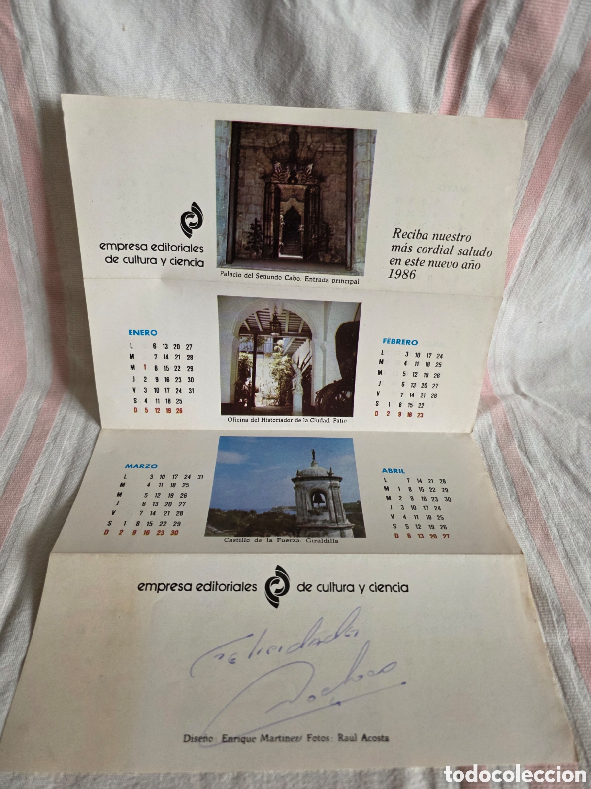 Coleccionismo calendarios: CALENDARIO CUBANO. 1986