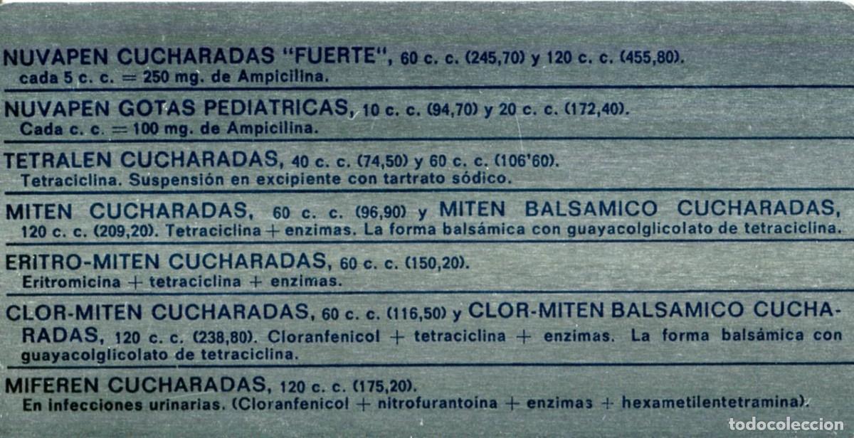 Coleccionismo calendarios: CALENDARIO MET&Aacute;LICO A&Ntilde;O 1972 PUBLICITARIO DE PRODUCTOS PEDI&Aacute;TRICOS C.E.P.A. Por Via Oral