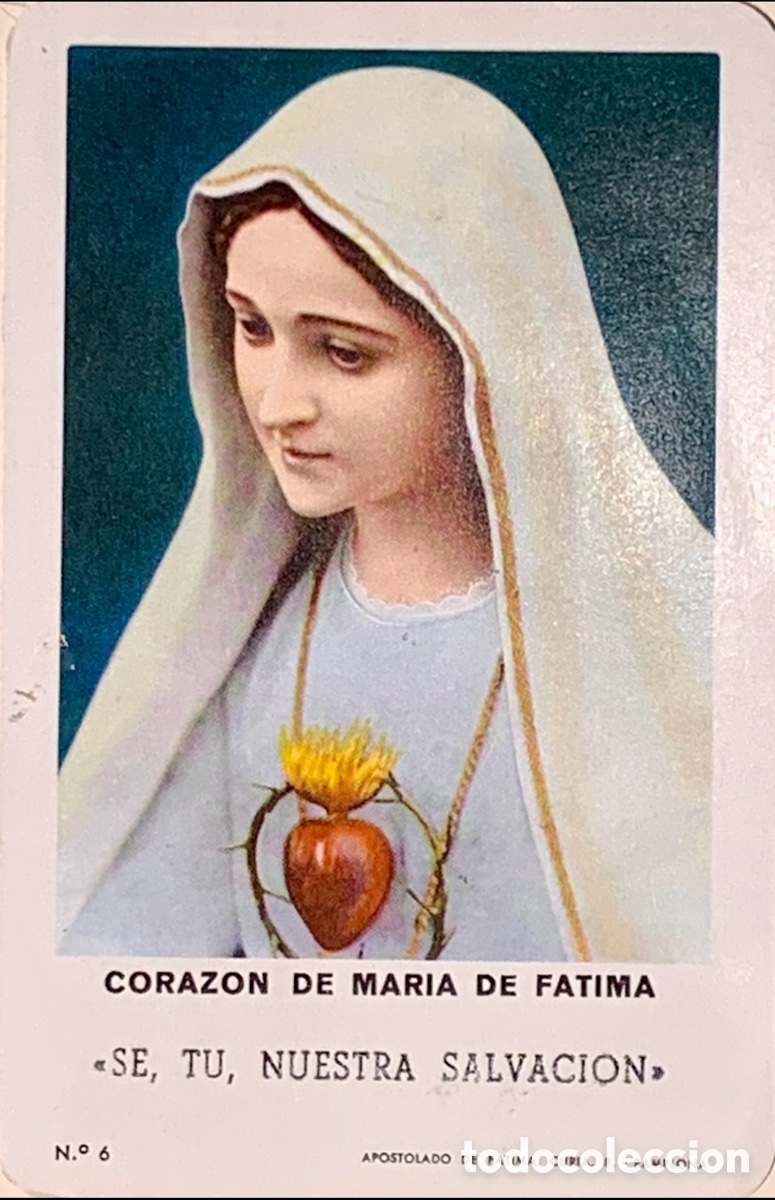 Coleccionismo calendarios: Calendario de bolsillo. Coraz&oacute;n de Mar&iacute;a de F&aacute;tima. 1973.