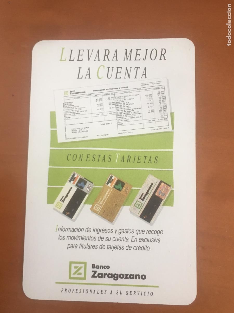 Coleccionismo calendarios: fournier banco zaragozano 1991 calendario original