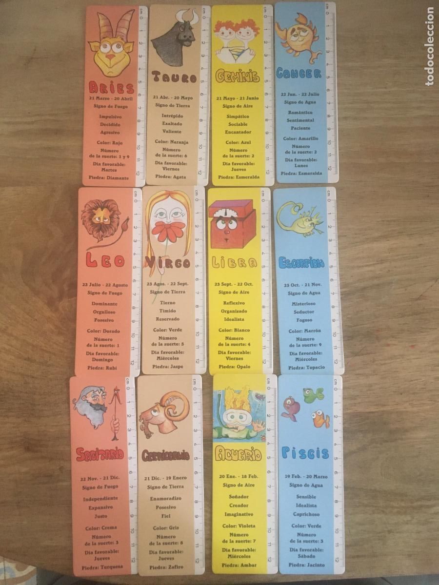 Coleccionismo calendarios: horoscopo coleccion 12 calendarios de 1993 perfecto estado