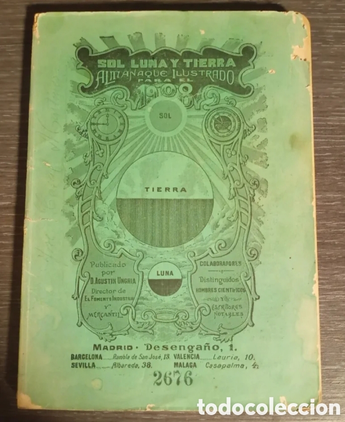 Coleccionismo calendarios: Almanaque Sol, Luna y Tierra 1908