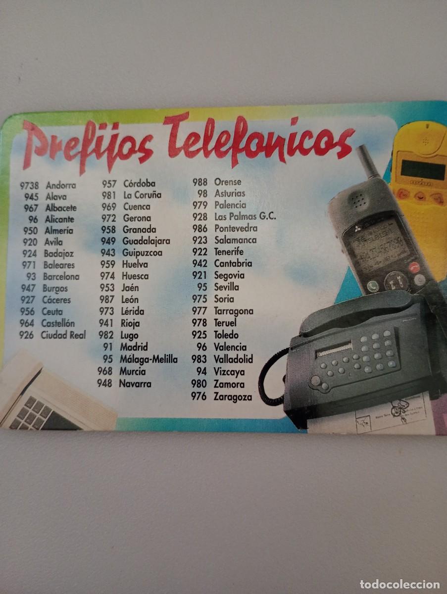 Coleccionismo calendarios: Calendario 2001 Serie L 351 Informativos Prefijos telef&oacute;nicos