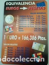 Coleccionismo calendarios: Calendario 2001 Serie L 343 Informativo Equivalencia Euros - Pesetas