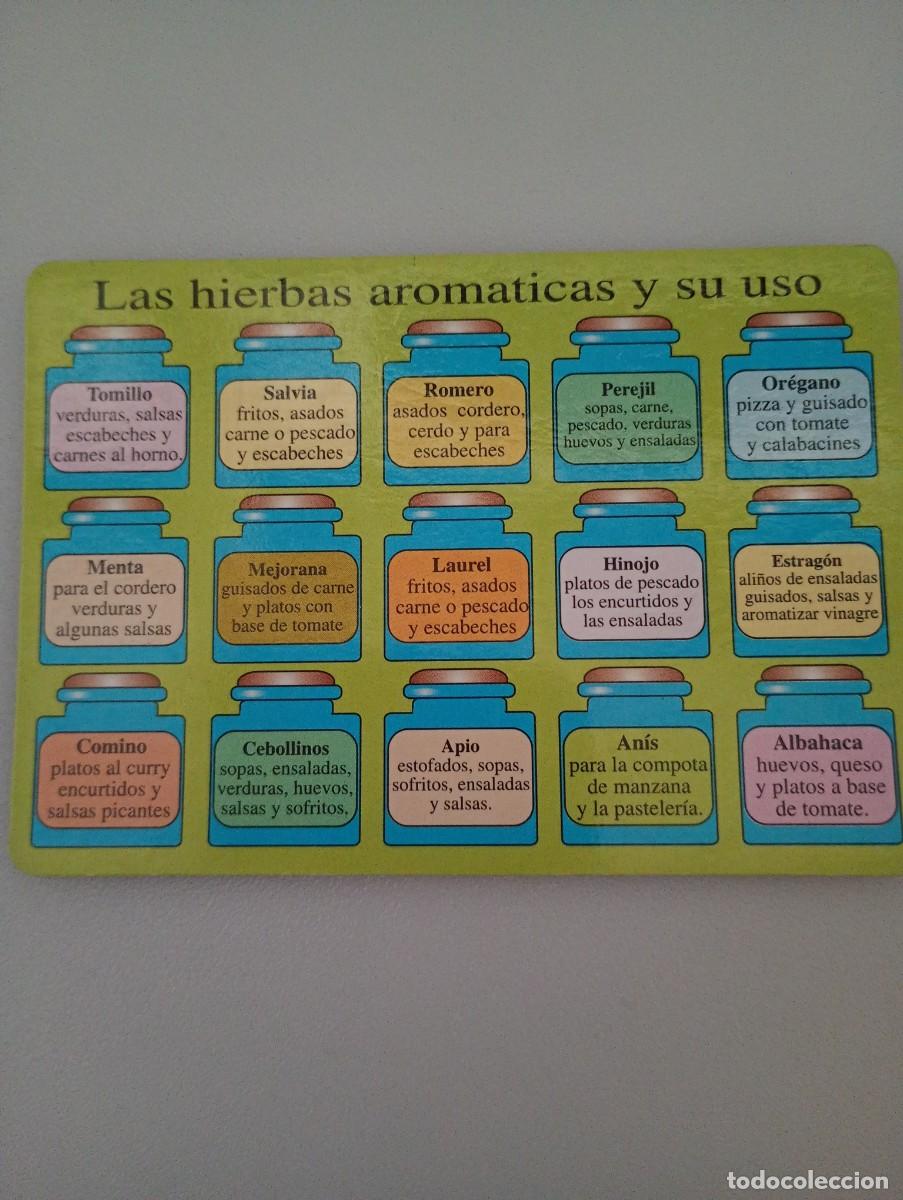 Coleccionismo calendarios: Calendario 1997 Serie WCB 357 Informativo Hierbas arom&aacute;ticas y su uso